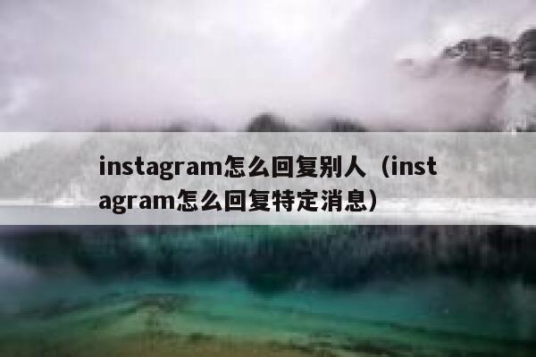instagram怎么回复别人（instagram怎么回复特定消息） 第1张