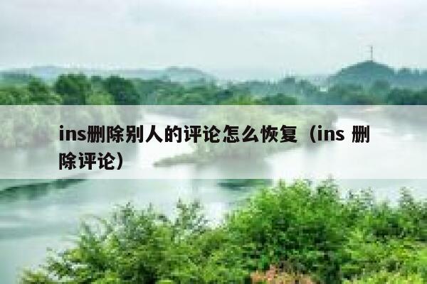 ins删除别人的评论怎么恢复（ins 删除评论） 第1张