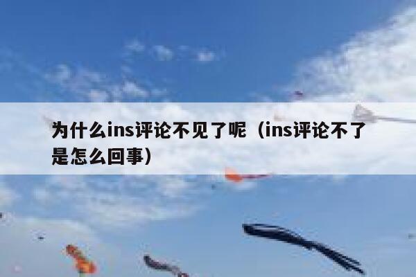 为什么ins评论不见了呢（ins评论不了是怎么回事） 第1张