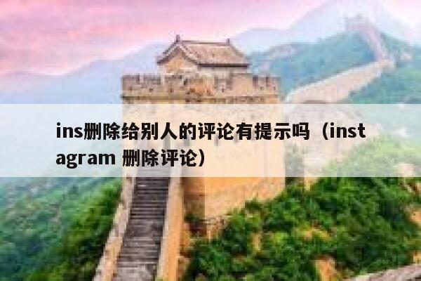 ins删除给别人的评论有提示吗（instagram 删除评论） 第1张