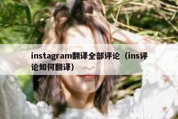 instagram翻译全部评论（ins评论如何翻译） 第1张