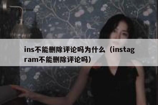 ins不能删除评论吗为什么（instagram不能删除评论吗） 第1张