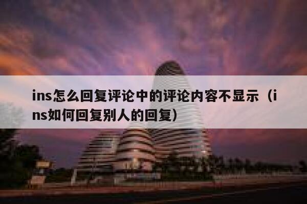 ins怎么回复评论中的评论内容不显示（ins如何回复别人的回复） 第1张