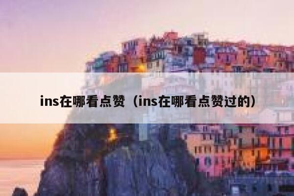 ins在哪看点赞（ins在哪看点赞过的） 第1张