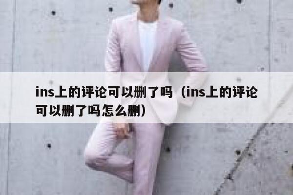 ins上的评论可以删了吗（ins上的评论可以删了吗怎么删） 第1张