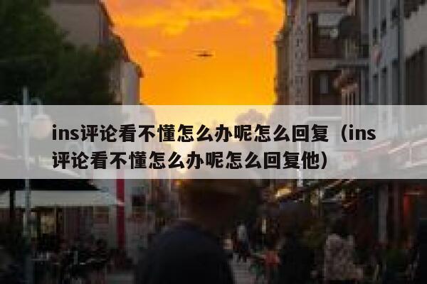ins评论看不懂怎么办呢怎么回复（ins评论看不懂怎么办呢怎么回复他） 第1张