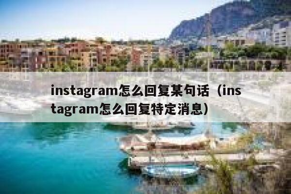 instagram怎么回复某句话（instagram怎么回复特定消息） 第1张