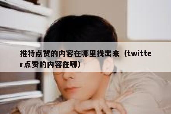 推特点赞的内容在哪里找出来（twitter点赞的内容在哪） 第1张