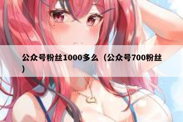 公众号粉丝1000多么（公众号700粉丝） 第1张