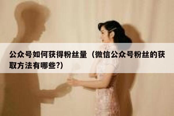 公众号如何获得粉丝量（微信公众号粉丝的获取方法有哪些?） 第1张