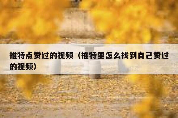 推特点赞过的视频（推特里怎么找到自己赞过的视频） 第1张