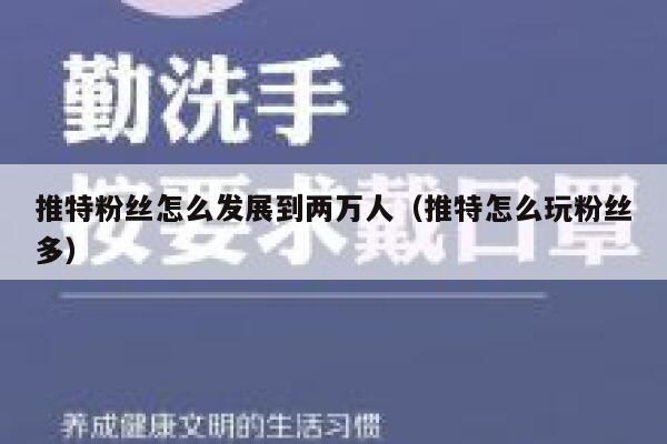 推特粉丝怎么发展到两万人（推特怎么玩粉丝多） 第1张
