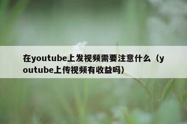 在youtube上发视频需要注意什么（youtube上传视频有收益吗） 第1张
