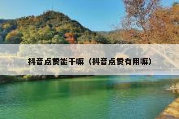 抖音点赞能干嘛（抖音点赞有用嘛） 第1张