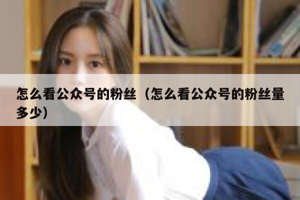 怎么看公众号的粉丝（怎么看公众号的粉丝量多少） 第1张
