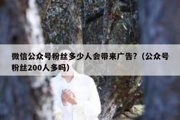 微信公众号粉丝多少人会带来广告?（公众号粉丝200人多吗） 第1张