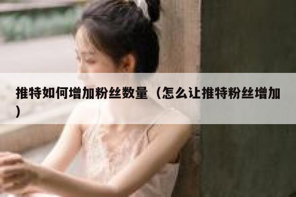 推特如何增加粉丝数量（怎么让推特粉丝增加） 第1张