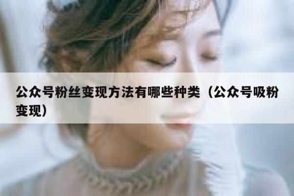 公众号粉丝变现方法有哪些种类（公众号吸粉变现） 第1张