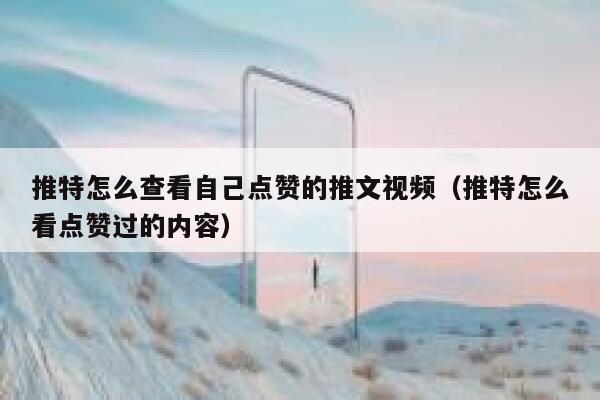 推特怎么查看自己点赞的推文视频（推特怎么看点赞过的内容） 第1张