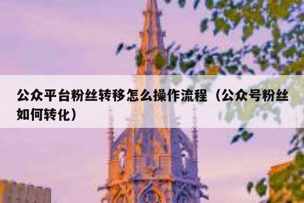 公众平台粉丝转移怎么操作流程（公众号粉丝如何转化） 第1张