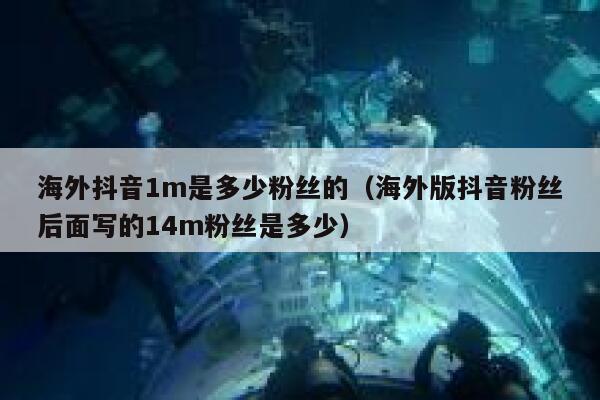 海外抖音1m是多少粉丝的（海外版抖音粉丝后面写的14m粉丝是多少） 第1张