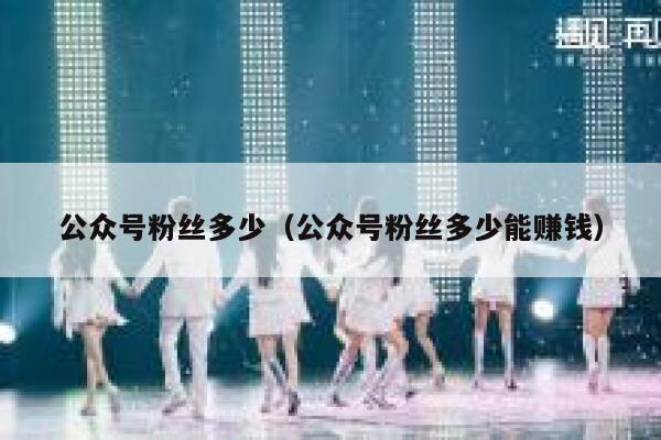 公众号粉丝多少（公众号粉丝多少能赚钱） 第1张