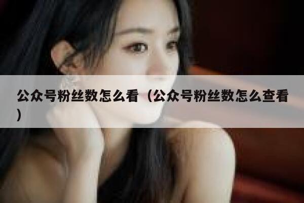 公众号粉丝数怎么看（公众号粉丝数怎么查看） 第1张