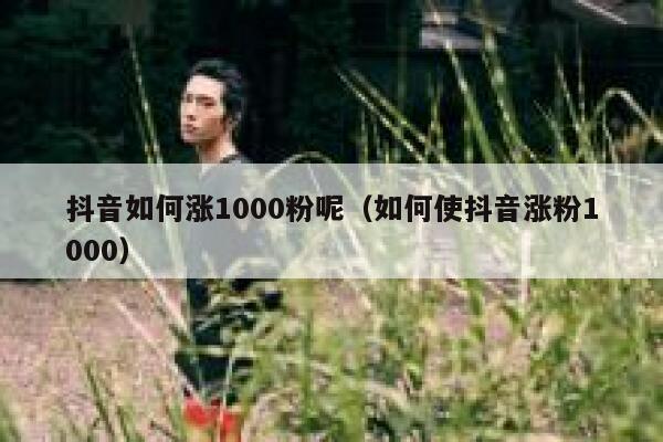抖音如何涨1000粉呢（如何使抖音涨粉1000） 第1张