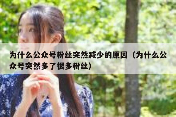为什么公众号粉丝突然减少的原因（为什么公众号突然多了很多粉丝） 第1张