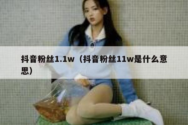 抖音粉丝1.1w（抖音粉丝11w是什么意思） 第1张