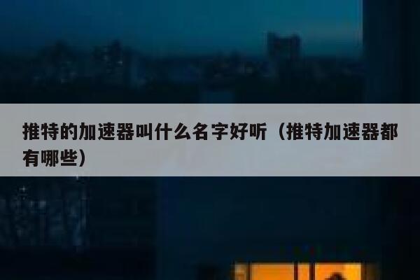 推特的加速器叫什么名字好听（推特加速器都有哪些） 第1张