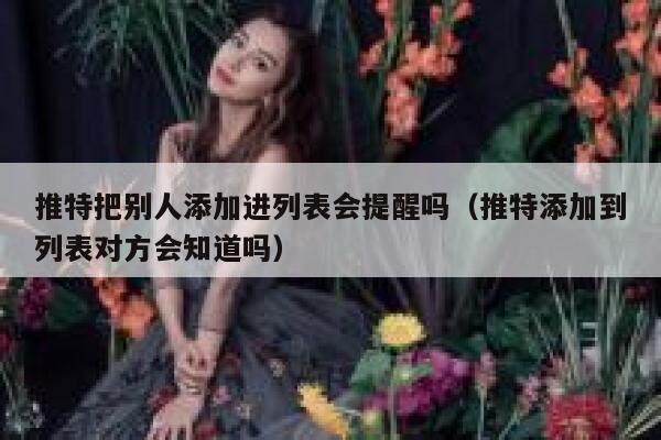 推特把别人添加进列表会提醒吗（推特添加到列表对方会知道吗） 第1张