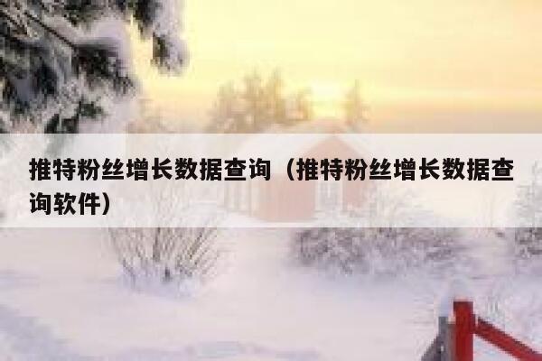 推特粉丝增长数据查询（推特粉丝增长数据查询软件） 第1张