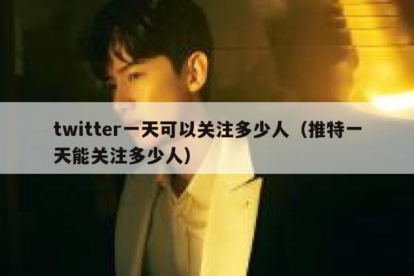 twitter一天可以关注多少人（推特一天能关注多少人） 第1张