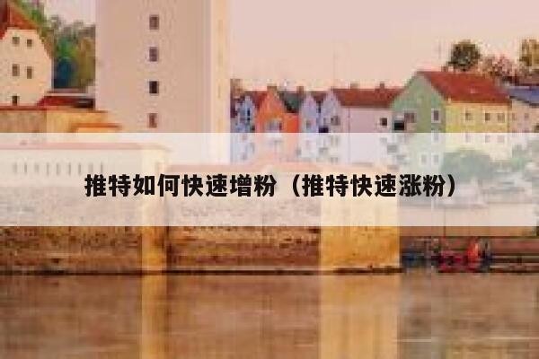 推特如何快速增粉（推特快速涨粉） 第1张