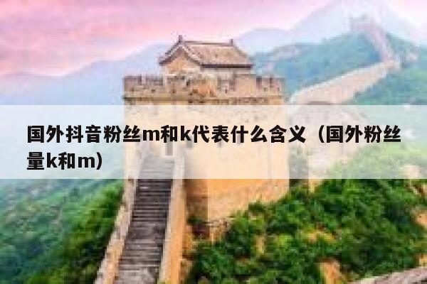 国外抖音粉丝m和k代表什么含义（国外粉丝量k和m） 第1张