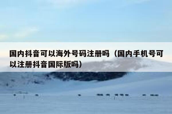 国内抖音可以海外号码注册吗（国内手机号可以注册抖音国际版吗） 第1张