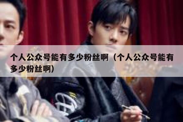 个人公众号能有多少粉丝啊（个人公众号能有多少粉丝啊） 第1张
