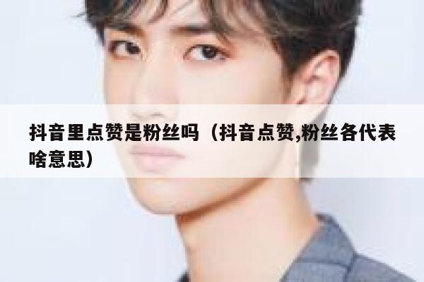 抖音里点赞是粉丝吗（抖音点赞,粉丝各代表啥意思） 第1张