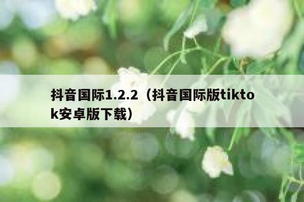 抖音国际1.2.2（抖音国际版tiktok安卓版下载） 第1张