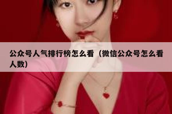 公众号人气排行榜怎么看（微信公众号怎么看人数） 第1张