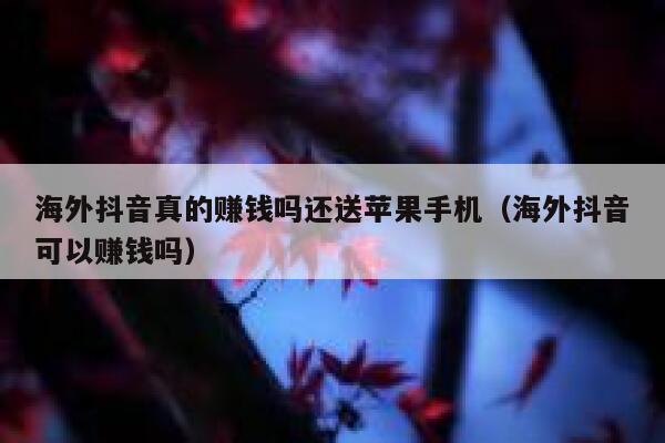 海外抖音真的赚钱吗还送苹果手机（海外抖音可以赚钱吗） 第1张