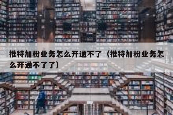 推特加粉业务怎么开通不了（推特加粉业务怎么开通不了了） 第1张