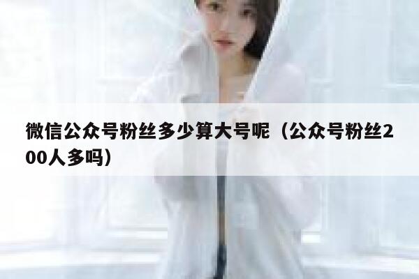 微信公众号粉丝多少算大号呢（公众号粉丝200人多吗） 第1张