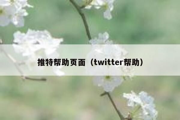 推特帮助页面（twitter帮助） 第1张
