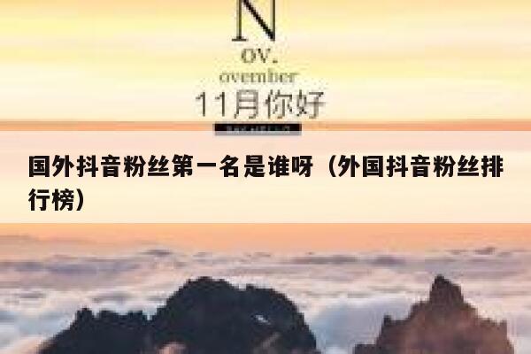 国外抖音粉丝第一名是谁呀（外国抖音粉丝排行榜） 第1张