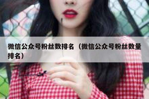 微信公众号粉丝数排名（微信公众号粉丝数量排名） 第1张