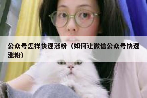 公众号怎样快速涨粉（如何让微信公众号快速涨粉） 第1张