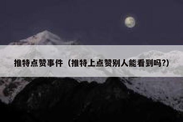 推特点赞事件（推特上点赞别人能看到吗?） 第1张