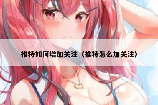 推特如何增加关注（推特怎么加关注） 第1张